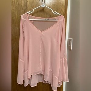 Women’s pink sheer blouse. Size large